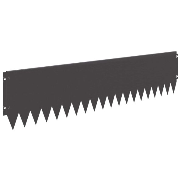 vidaXL Obrubník trávnika 20 pcs 103 x 25 cm Oceľ Čierna – Obrázok 2