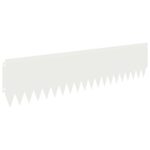 vidaXL Obrubník trávnika 10 pcs 103 x 25 cm Oceľ Biela – Obrázok 6