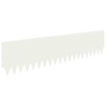 vidaXL Obrubník trávnika 20 pcs 103 x 25 cm Oceľ Biela – Obrázok 2