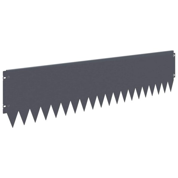 vidaXL Obrubník trávnika 10 pcs 103 x 25 cm Oceľ Antracitová – Obrázok 2