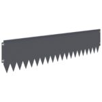 vidaXL Obrubník trávnika 10 pcs 103 x 25 cm Oceľ Antracitová – Obrázok 6