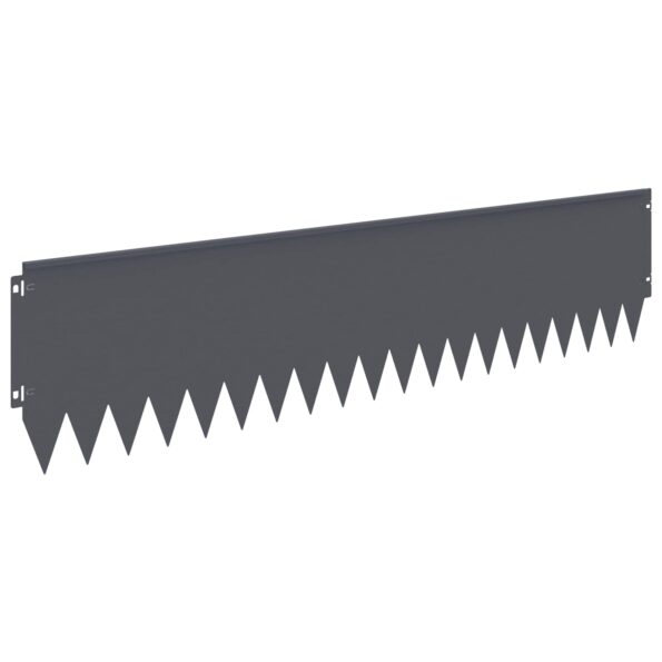 vidaXL Obrubník trávnika 10 pcs 103 x 25 cm Oceľ Antracitová – Obrázok 6