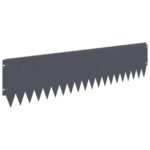 vidaXL Obrubník trávnika 20 pcs 103 x 25 cm Oceľ Antracitová – Obrázok 2