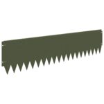 vidaXL Obrubník trávnika 10 pcs 103 x 25 cm Oceľ Olivovo zelená – Obrázok 2