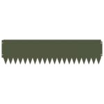 vidaXL Obrubník trávnika 10 pcs 103 x 25 cm Oceľ Olivovo zelená – Obrázok 5