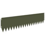 vidaXL Obrubník trávnika 20 pcs 103 x 25 cm Oceľ Olivovo zelená – Obrázok 6