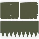 vidaXL Obrubník trávnika 20 pcs 103 x 25 cm Oceľ Olivovo zelená – Obrázok 7