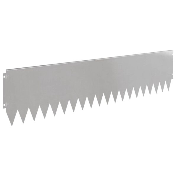 vidaXL Obrubník trávnika 10 pcs 103 x 25 cm Oceľ Strieborná – Obrázok 6