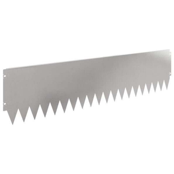 vidaXL Obrubník trávnika 20 pcs 103 x 25 cm Oceľ Strieborná – Obrázok 2