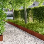 vidaXL Obrubník trávnika 10 pcs 103 x 25 cm Oceľ Hrdzavý