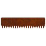 vidaXL Obrubník trávnika 10 pcs 103 x 25 cm Oceľ Hrdzavý – Obrázok 6