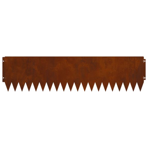 vidaXL Obrubník trávnika 10 pcs 103 x 25 cm Oceľ Hrdzavý – Obrázok 6