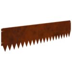 vidaXL Obrubník trávnika 20 pcs 103 x 25 cm Oceľ Hrdzavý – Obrázok 2