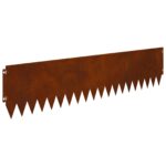 vidaXL Obrubník trávnika 20 pcs 103 x 25 cm Oceľ Hrdzavý – Obrázok 7