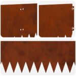 vidaXL Obrubník trávnika 20 pcs 103 x 25 cm Oceľ Hrdzavý – Obrázok 8
