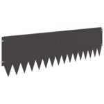 vidaXL Obrubník trávnika 10 pcs 103 x 30 cm Oceľ Čierna – Obrázok 2