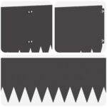 vidaXL Obrubník trávnika 10 pcs 103 x 30 cm Oceľ Čierna – Obrázok 7