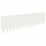 vidaXL Obrubník trávnika 20 pcs 103 x 30 cm Oceľ Biela – Obrázok 2