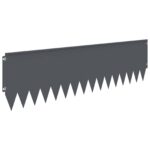 vidaXL Obrubník trávnika 10 pcs 103 x 30 cm Oceľ Antracitová – Obrázok 6