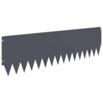 vidaXL Obrubník trávnika 20 pcs 103 x 30 cm Oceľ Antracitová – Obrázok 2