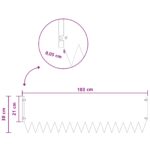 vidaXL Obrubník trávnika 20 pcs 103 x 30 cm Oceľ Antracitová – Obrázok 9