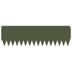 vidaXL Obrubník trávnika 10 pcs 103 x 30 cm Oceľ Olivovo zelená – Obrázok 5