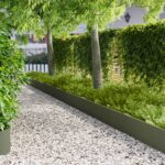 vidaXL Obrubník trávnika 20 pcs 103 x 30 cm Oceľ Olivovo zelená