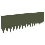 vidaXL Obrubník trávnika 20 pcs 103 x 30 cm Oceľ Olivovo zelená – Obrázok 2