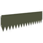 vidaXL Obrubník trávnika 20 pcs 103 x 30 cm Oceľ Olivovo zelená – Obrázok 6