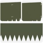 vidaXL Obrubník trávnika 20 pcs 103 x 30 cm Oceľ Olivovo zelená – Obrázok 7