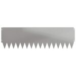 vidaXL Obrubník trávnika 10 pcs 103 x 30 cm Oceľ Strieborná – Obrázok 5