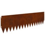 vidaXL Obrubník trávnika 10 pcs 103 x 30 cm Oceľ Hrdzavý – Obrázok 7