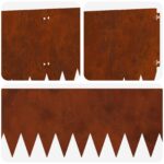 vidaXL Obrubník trávnika 10 pcs 103 x 30 cm Oceľ Hrdzavý – Obrázok 8