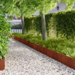 vidaXL Obrubník trávnika 20 pcs 103 x 30 cm Oceľ Hrdzavý