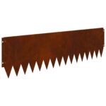 vidaXL Obrubník trávnika 20 pcs 103 x 30 cm Oceľ Hrdzavý – Obrázok 2