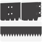 vidaXL Obrubník trávnika 20 pcs 103 x 10 cm Oceľ Čierna – Obrázok 7