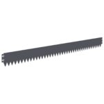 vidaXL Obrubník trávnika 20 pcs 103 x 10 cm Oceľ Antracitová – Obrázok 2