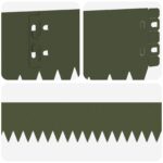 vidaXL Obrubník trávnika 10 pcs 103 x 10 cm Oceľ Olivovo zelená – Obrázok 7