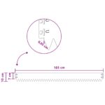 vidaXL Obrubník trávnika 50 pcs 103 x 10 cm Oceľ Strieborná – Obrázok 9