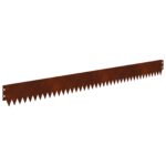vidaXL Obrubník trávnika 10 pcs 103 x 10 cm Oceľ Hrdzavý – Obrázok 7