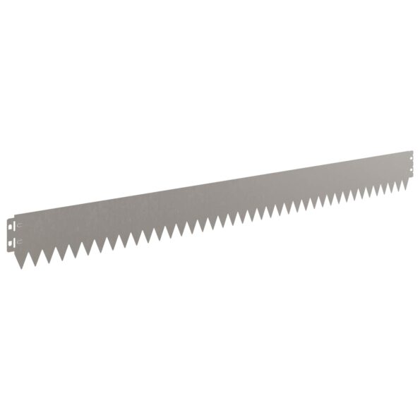 vidaXL Obrubník trávnika 20 pcs 103 x 10 cm Oceľ Hrdzavý – Obrázok 5