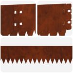 vidaXL Obrubník trávnika 20 pcs 103 x 10 cm Oceľ Hrdzavý – Obrázok 8