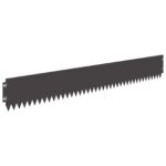 vidaXL Obrubník trávnika 20 pcs 103 x 15 cm Oceľ Čierna – Obrázok 2