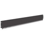 vidaXL Obrubník trávnika 20 pcs 103 x 15 cm Oceľ Čierna – Obrázok 6