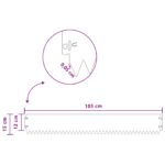 vidaXL Obrubník trávnika 30 pcs 103 x 15 cm Oceľ Strieborná – Obrázok 9