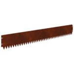 vidaXL Obrubník trávnika 10 pcs 103 x 15 cm Oceľ Hrdzavý – Obrázok 7