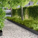 vidaXL Obrubník trávnika 10 pcs 103 x 20 cm Oceľ Čierna