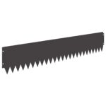 vidaXL Obrubník trávnika 20 pcs 103 x 20 cm Oceľ Čierna – Obrázok 2