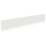 vidaXL Obrubník trávnika 10 pcs 103 x 20 cm Oceľ Biela – Obrázok 2