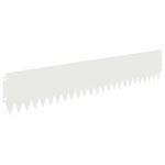 vidaXL Obrubník trávnika 10 pcs 103 x 20 cm Oceľ Biela – Obrázok 6